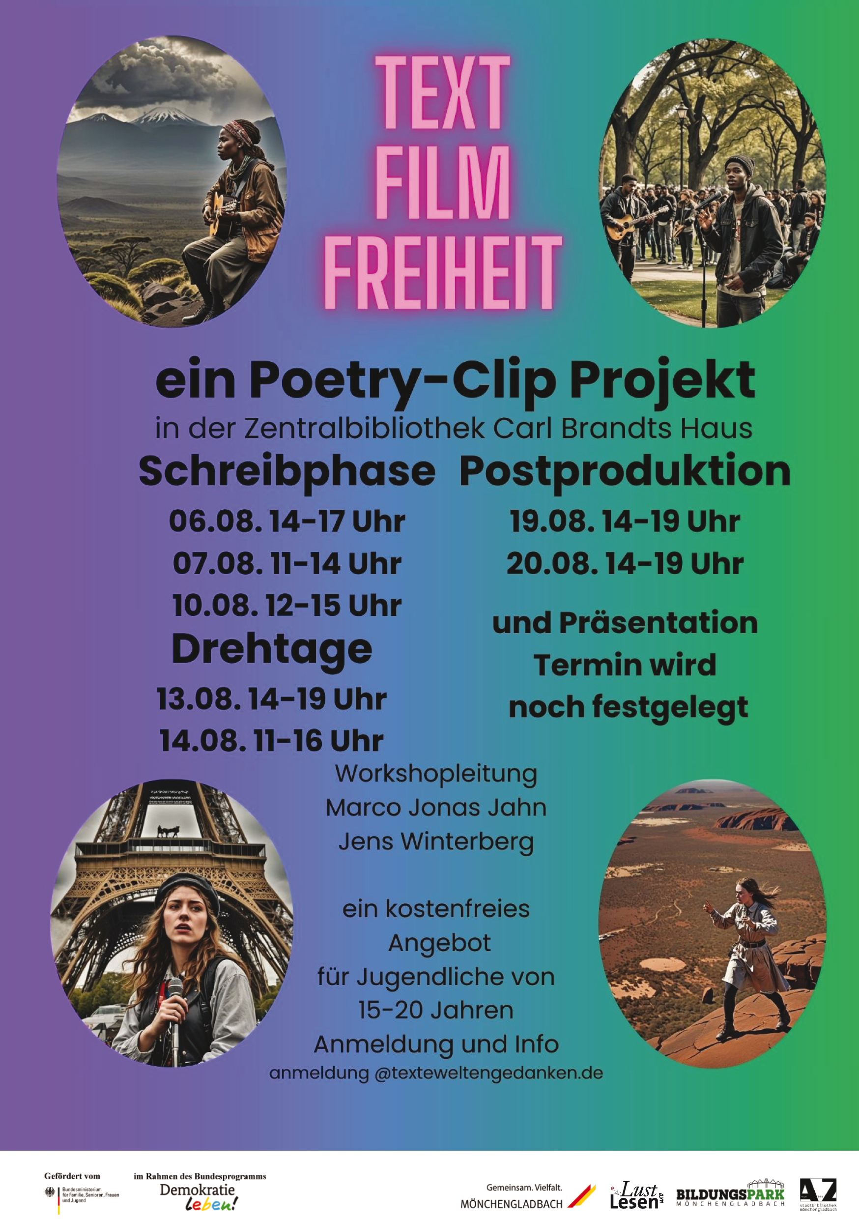 Text-Film-Freiheit – ein Poetry Clip Projekt